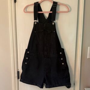 Old Navy Black Denim Overalls